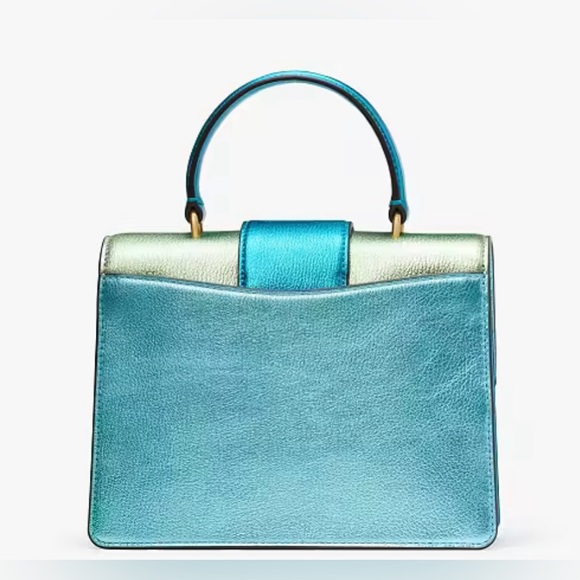 Kate Spade Bijou Metallic Colorblock Crossbody Bag | Aqua + Green | Price Firm - Picture 4 of 8